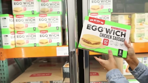 Red's Chicken Sausage Egg'Wich 8 Count Box