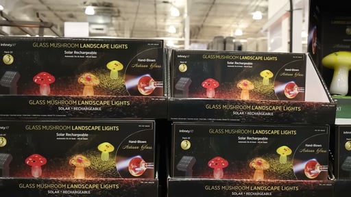 Infinity X1 Solar Glass Mushroom Lights 3-Pack