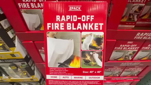 RAPID-OFF Fire Blanket 2-Pack