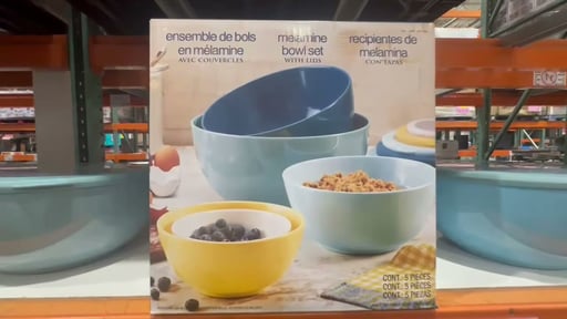 Pandex 5-Piece Melamine Mixing Bowl Set with Lids