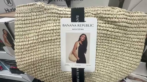 Banana Republic Raffia Tote Bag