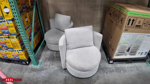 Davos Fabric 2 Pack Gray Chairs