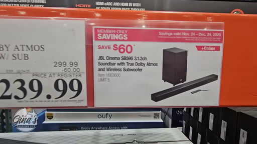 JBL SB595 3.1.2CH Dolby Atmos Soundbar with Subwoofer