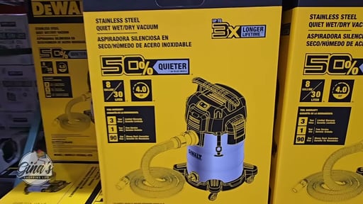 DEWALT 8 Gallon Stainless Steel Stealth Wet/Dry Vacuum