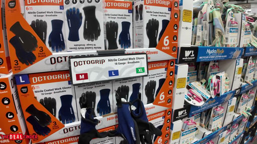Octogrip 18 Gauge Nitrile Coated Work Gloves 6pk
