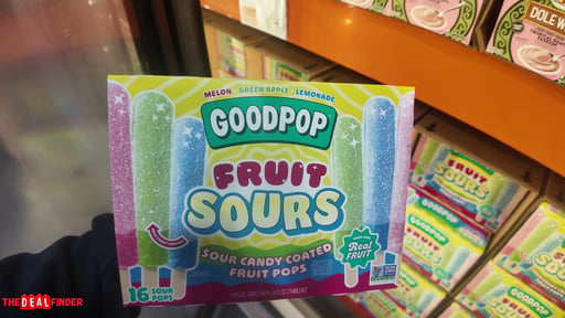 GoodPop Fruit Sours Sour Candy Coated Fruit Pops, 16 Count