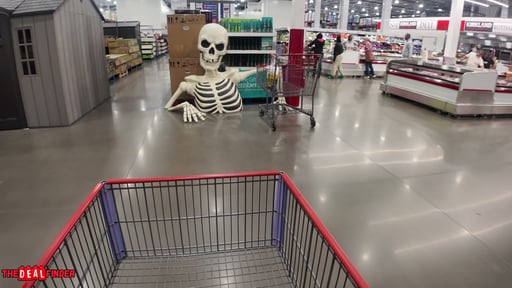 Giant Ground Breaking Skeleton with LCD Eyes and Sounds