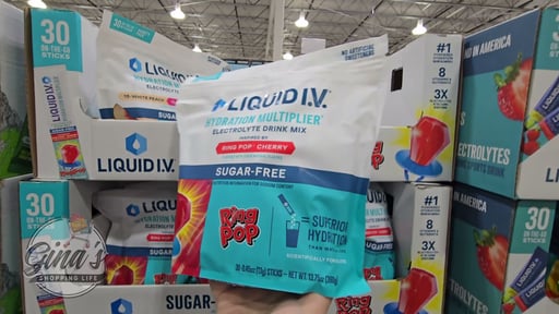 Liquid I.V. Sugar-Free Hydration Multiplier Ring Pop Cherry, 30 Count