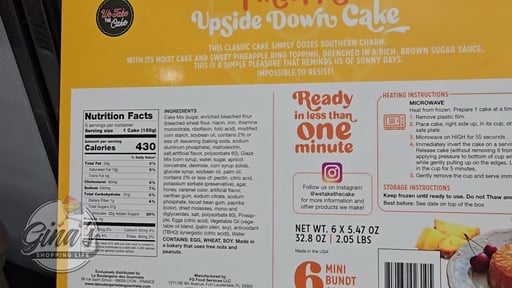 We Take the Cake Pineapple Upside Down Cake, 6 Mini Bundt Cakes, 5.47 oz Each