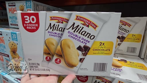 Pepperidge Farm Milano Double Dark Chocolate Cookies, 30 Pack, 0.98 oz Each