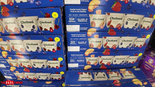 Chobani Non-Fat Greek Yogurt Fruit on the Bottom Variety Pack, 20 Count, 5.3 oz