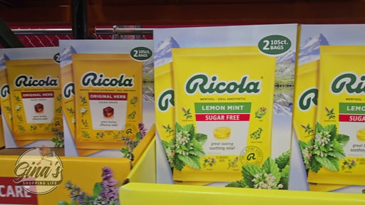 Ricola Sugar Free Lemon Mint Drops, 2 x 105 Count