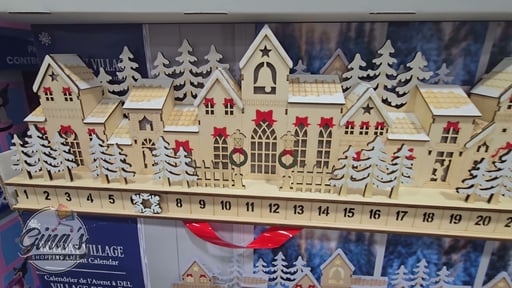30" LED Wooden Village Advent Calendar