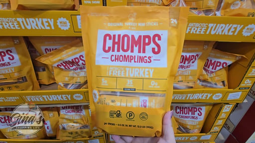 Chomps Turkey Chomplings Mini Meat Sticks 12 oz, 24-Count