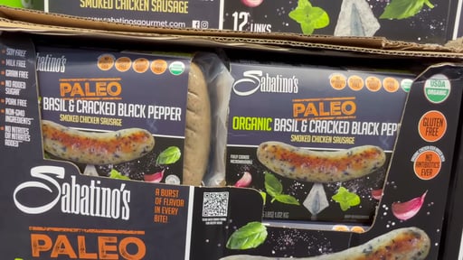 Sabatino's Organic Paleo Chicken Sausage 36 oz (2.25 lbs)