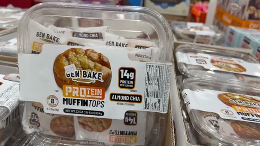 Gen Bake Protein Muffin Tops Almond Chia 8 Count