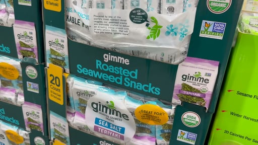 gimMe Organic Seaweed Variety Snack, 20 Pack, 0.17 oz Each