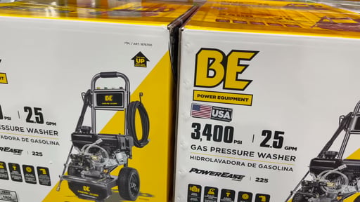 BE Power Equipment Gas Pressure Washer 3400 PSI 2.4 GPM 223CC