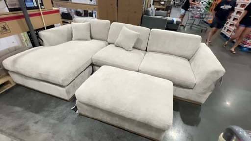 Henredon Caley Reversible Sofa Chaise with Ottoman