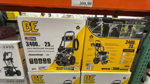 BE Power Equipment Gas Pressure Washer 3400 PSI 2.4 GPM 223CC