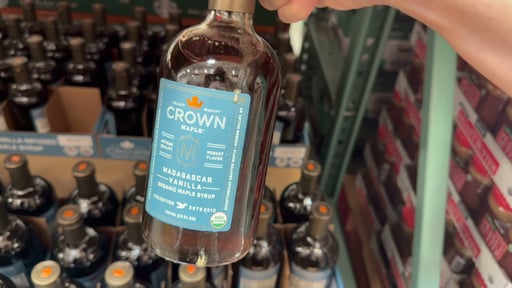 Crown Maple Organic Madagascar Vanilla Infused Maple Syrup 25 Ounce Bottle