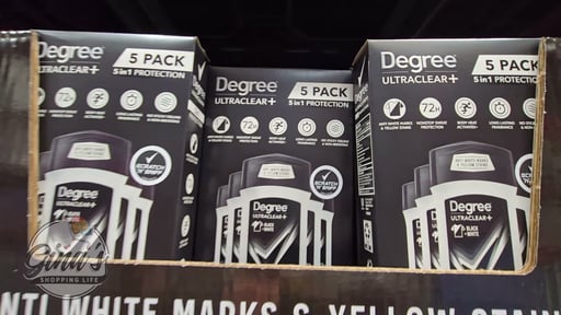 Degree UltraClear+ Antiperspirant Deodorant Black & White 5-Pack, 2.7 oz Each
