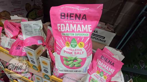 Biena Roasted Edamame Pink Himalayan Salt 18 OZ