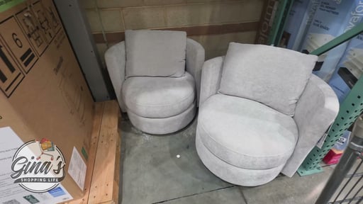 Thomasville Davos Fabric 2-Pack Gray Chairs