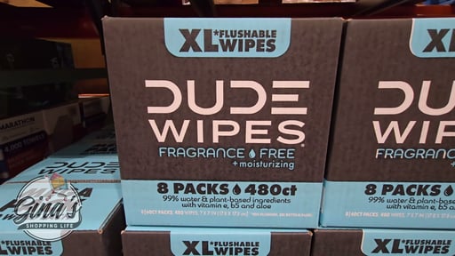 Dude Wipes XL Fragrance-Free + Moisturizing 480CT
