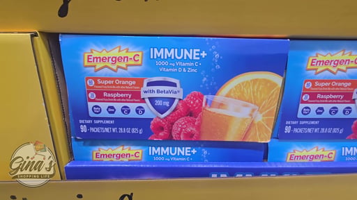 Emergen-C Immune+ 90 Count Orange 60 Raspberry 30