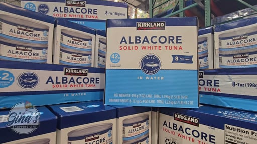 Kirkland Signature Albacore Solid White Tuna in Water, 7 oz, 8-Count