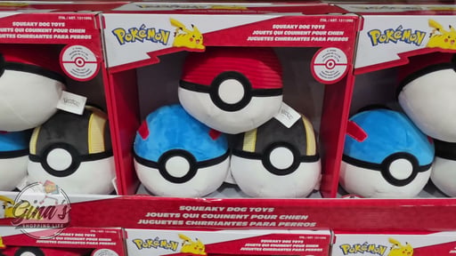 Jazwares Pokémon Squeaky Plush Dog Toys, 3-Pack