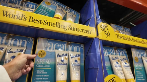 Vacation Classic Lotion SPF 50, 2-Pack of 6 fl oz Bottles with Air Freshener