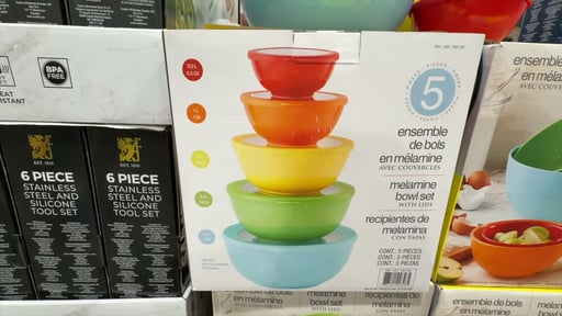 Pandex 5-Piece Melamine Mixing Bowl Set with Lids