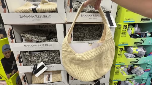 Banana Republic Raffia Tote Bag