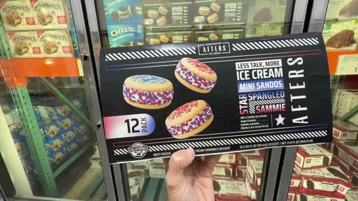 Afters Ice Cream Star Spangled Sammie Mini Ice Cream Sandwiches, 12 CT