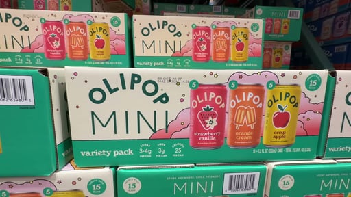 OLIPOP Mini Cans Variety Pack, 15 x 7.5 FL OZ