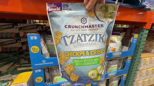 Crunchmaster Tzatziki Flavored Chickpea Crisps, 16 oz