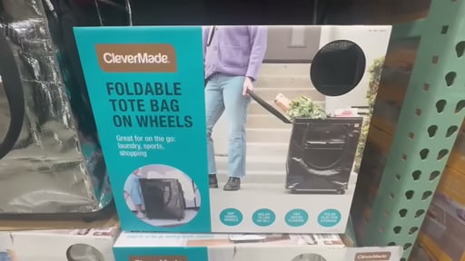 CleverMade Foldable Tote Bag on Wheels