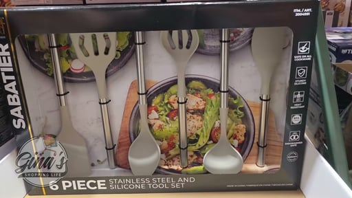 6-Piece Silicone Cooking Utensil Set with Stainless Steel Handles