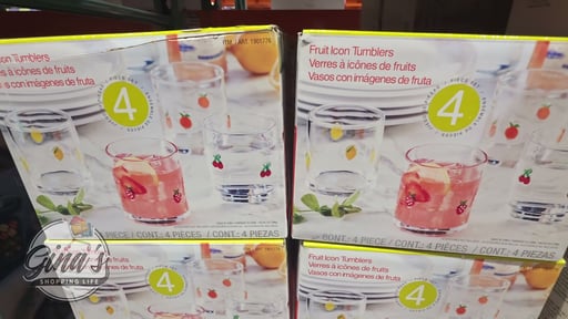 Pandex 14oz Fruit Icon Glass 4-Pack