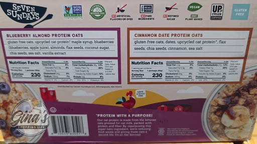 Seven Sundays Protein Oat Variety Pack, 18 ct / 2.1 oz
