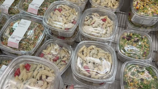 Greek Pasta Salad with Rotisserie Chicken and Dressing (Per Lb)
