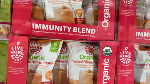 LiveMore Organic Immunity Smoothie, 6 x 8 oz Bags