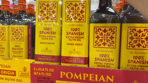 Pompeian 100% Spanish Extra Virgin Olive Oil, 2 x 1L