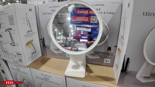 Allspace 2-in-1 LED Mirror and Tabletop Lamp