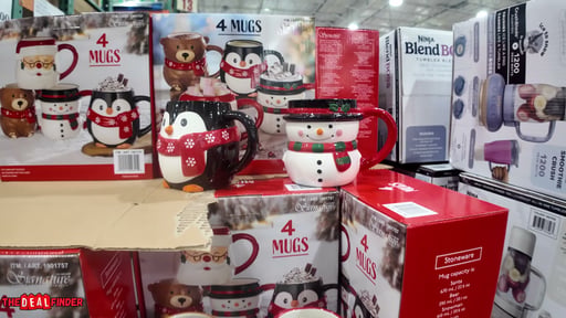 Signature Housewares Christmas Mugs, 4-Pack