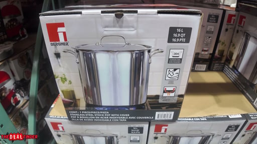 Bergner Stainless Steel 16 Qt Stock Pot