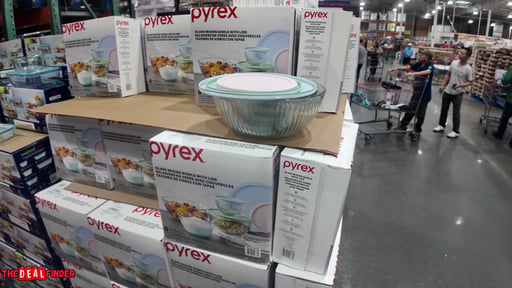 Pyrex 8-Piece Clear Glass Mixing Bowl Set