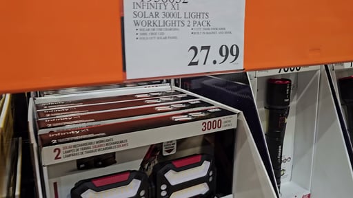 Infinity X1 Solar 3000L Lights Worklights 2 Pack